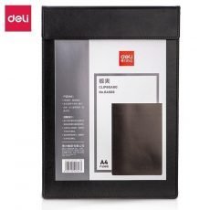 DELI A4 MAGNETIC CLIP CLIPBOARD BLACK
